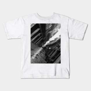 Black and White Porto Street, Porto, Portugal, Photography Kids T-Shirt